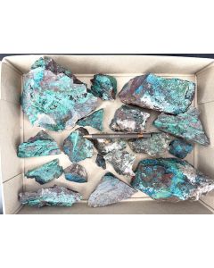 Shattuckit, Malachit; Mesopotamia Mine, Khorixas, Namibia; über 7 kg; 1 Steige; Unikat