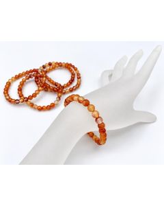 Bracelet, carnelian, 6 mm spheres; 1 piece