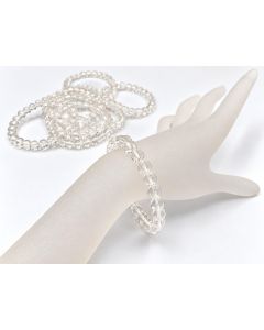 Bracelet, mountain quartz, 6 mm spheres; 1 piece