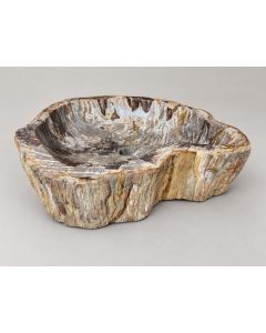 Fossiles (versteinertes) Holz; Waschbecken; natürliche Form; 1 Stück