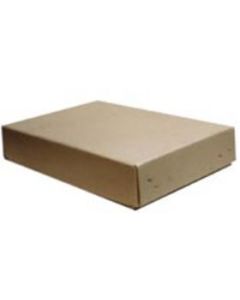 Flache Sammlungskiste; aus grauer Presspappe, 400 x 300 x 55mm; 1 Stück
