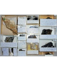 Gemischte Mineralien weltweit (gute Sammlerqualität) aus der Sammlung Tausend, 1 Steige