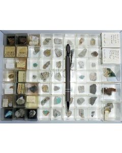 Gemischte Mineralien aus Deutschland, 1 Partie mit 47 Stück.