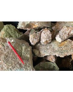 Suevit, rot, Meteoriten-Impaktgestein, Nördlinger Ries Krater, D. 1 kg