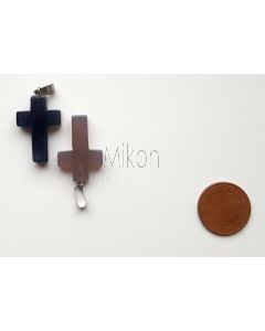 Edelstein Anhänger; Kreuz, Chalcedon, ca. 2,5 cm; 1 Stück