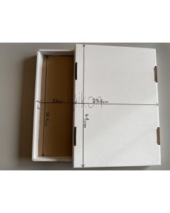 Faltkartons mit Deckel; Ganze Steige, 385 x 260 x 30 mm; 100 Stück