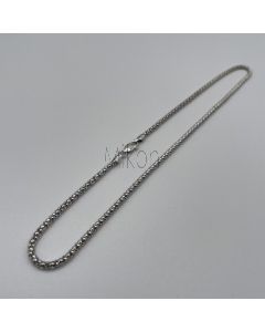 Silberkette (echt Silber, rhodiniert, "Himbeere") 40 cm, 1 Stück