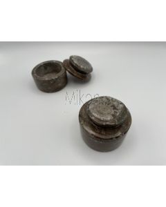 Ammoniten-Dosen, braun, 5 cm, mit Deckel, 1 Stück