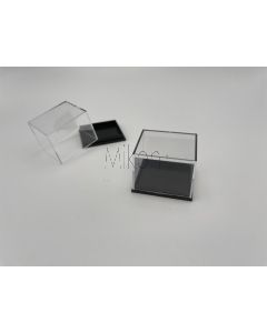 Kleinstufendose, Acryldose, T4H; schwarz, 41 x 35 x 32 mm; 500 Stück