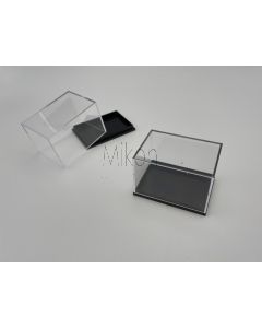 Kleinstufendose, Acryldose, T6H; schwarz, 59 x 41 x 39 mm; 100 Stück