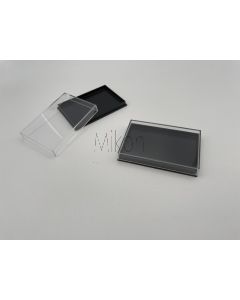 Kleinstufendose, Acryldose, T8L; schwarz, 80 x 55 x 12 mm; Originalkarton mit 1.000 Stück
