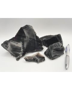 Obsidian (schwarz-transparent + silber), Armenien, 100 kg