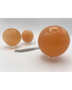 Selenit Kugel; 7-8 cm, orange; 1 Stück