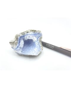Achat, Lagenachat "Blue Lace", druzy; Jombo, Malawi; KS