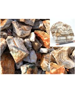 Achat, Mondachat; größere Stücke, Namibia; 10 kg