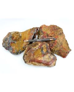 Jaspis; rot, gelb, bunt, Java, Indonesien; 1 kg