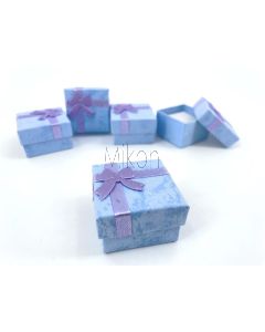 Schmuckdose, Schmuckschachtel; violett, blau, 4x4 cm; 100 Stück