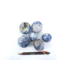 Chalcedon Kugeln, blau bis hellblau; poliert; Indonesien 1 kg 