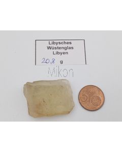 Libysches Wüstenglas (Tektit); Libyen, Stück 3,7 cm, 20,8g