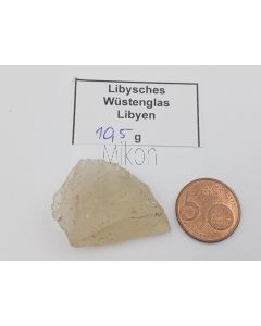 Libysches Wüstenglas (Tektit); Libyen, Stück 3,5 cm, 10,5g