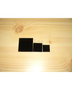 Plexiglassockel 3,2 x 3,2 x 0,6 cm, schwarz, 100 Stk.