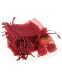 Schmuckbeutel Organza rot 100 Stück