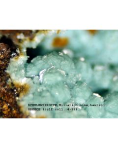 Schulenbergit xx; Hilarion Mine, Laurion, Griechenland; KS