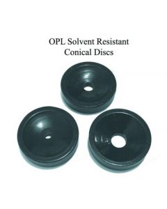 OPL konische Scheiben aus lösungsmittel-beständigem Metall. Set aus 3 verschiedenen. 