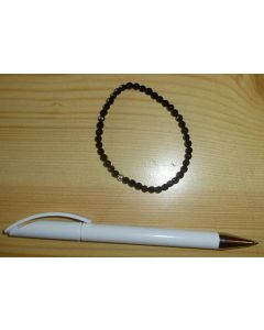 Bracelet, spinel (faceted) and a real silver sphere, 4 mm spheres, 1 piece