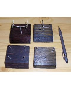 Holzständer mit biegsamer Halterung aus Echtsilber (4-Stützen)