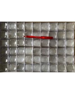 Lupendose; 40 x 40 x 40 mm; Karton mit 54 Stück, gebraucht