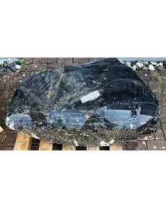 Obsidian (schwarz, mit Lamellen, transparent!) Armenien, 350 kg