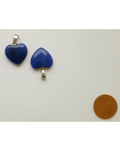 Edelstein-Anhänger (Kettenanhänger) Herz 20mm, Lapis-Lazuli, 1 Stück 
