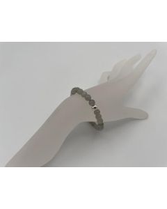 Armband, Labradorit, 6 mm Kugeln, mit Echtsilberkugel, 1 Stück