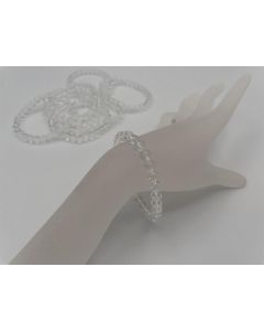 Armband, Bergkristall, 6 mm Kugeln, 1 Stück