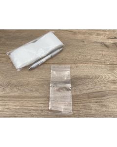 Zip lock bags; 60 x 130 mm; 100 pieces.Made in Germany (!)
