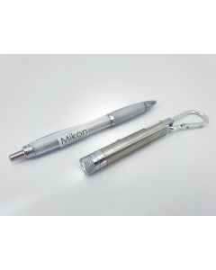 LED Taschenlampe; silber, mit Fokuslinse, für Edelsteine; 1 Stück