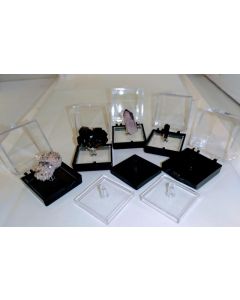 Perky Perches / Einsätze, klar; 1,2 Zoll durchsichtiges Quadrat mit Stiel; 100 Stück