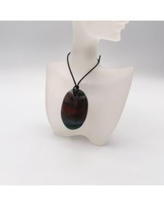 Anhänger aus Fancy Jaspis mit Lederband (UNIKAT!)