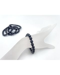 Bracelet, onyx, 8 mm spheres, 1 piece