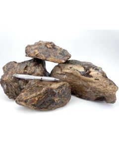 Amber; with wood texture, rare!, large pieces, UV-active, Sumatra, Indonesia; 1 kg