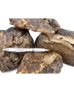 Bernstein mit Holzstruktur; Selten!; große Stücke, UV-Aktiv; Sumatra, Indonesien; 10 kg