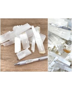 Selenite, gypsum, alabaster; white, Midelt, Morocco; 1 kg