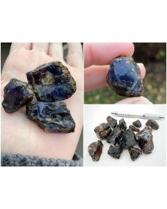 Bernstein, "blau"; Sehr selten! Sumatra, Indonesien; 100 g