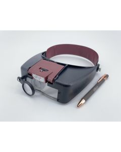 LED head lens; magnifier, with light, binocular; 1 piece