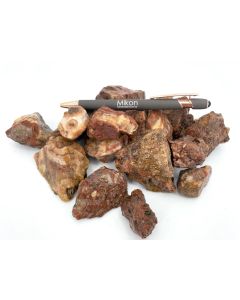 Coral Agate; Halsbach, Freiberg, Sachsen, Germany; 1 kg