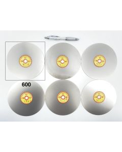 Diamond lap; 8" (20 cm), grain 600, approx. 1/20" (1.2 mm) thickness, 1/2" (12.7 mm) mount; 1 piece