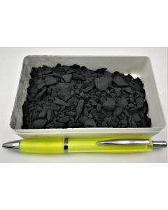 Shungite, small pieces; Shunga River, Karelia, Russia; 1 kg 
