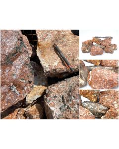 Andradit, Granat, Skarn, mit grünem Amphibol, Namibia; 10 kg