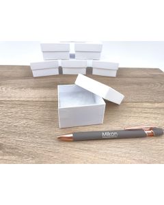 Stufenschachteln mit Deckel, SB 24 wl; mit weißer Baumwolleinlage; (Mineralien-Boxen) 48 Stück, 24 pro Steige, 2 Steigen